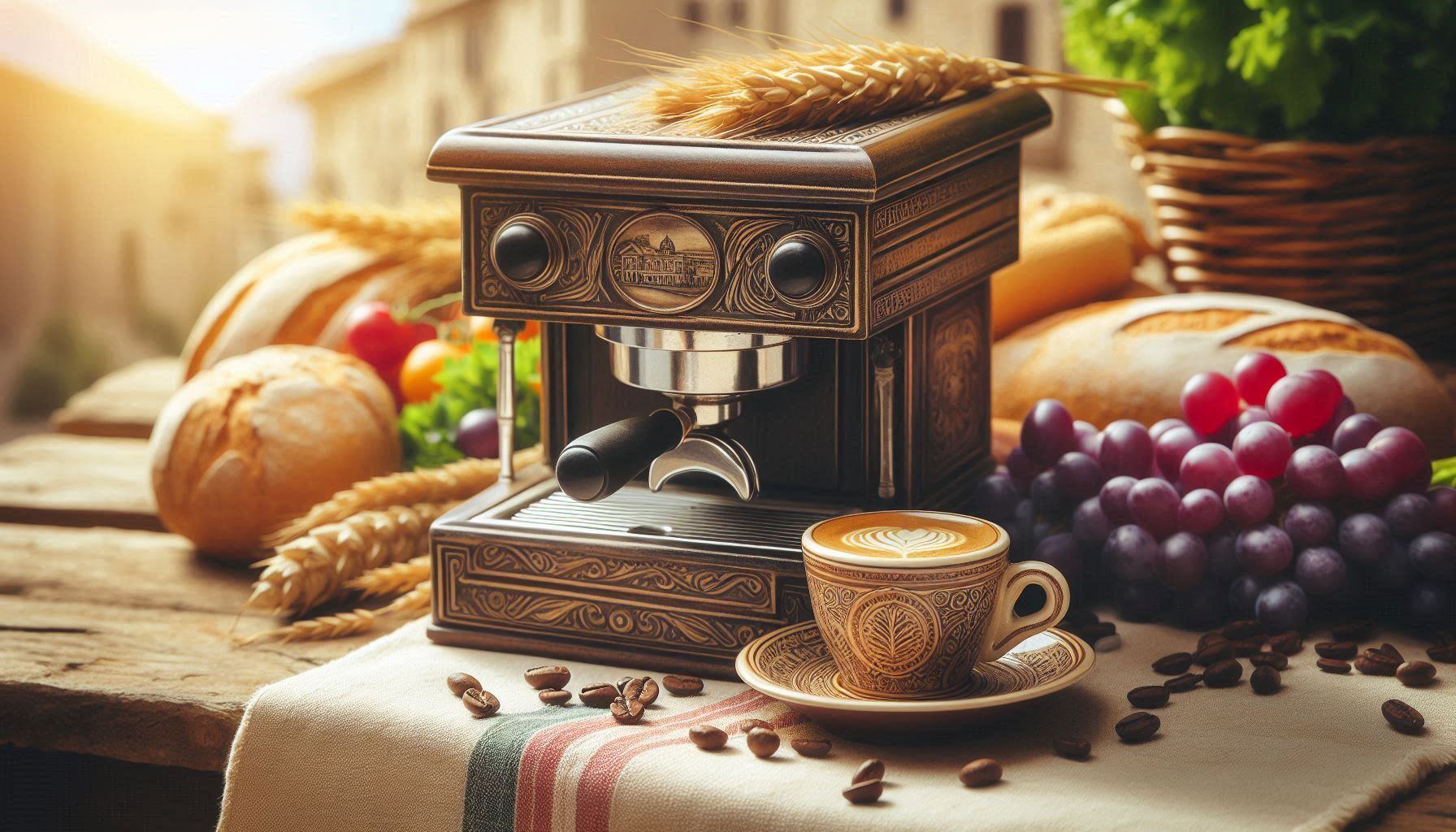 Espresso Coffee at an Outdoor Italian Scene2 Espresso Coffee at an Outdoor Italian Scene2
